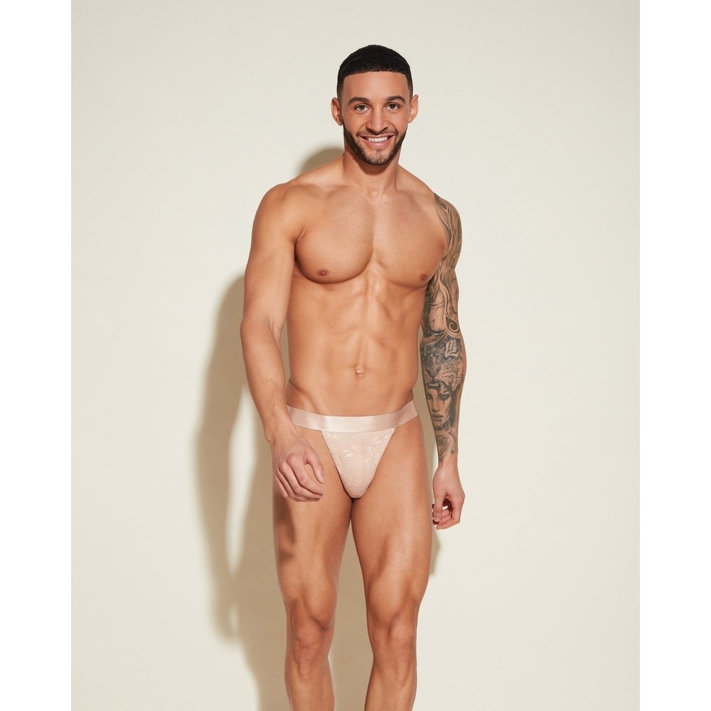 Cosabella Nude Lace Jock Strap Luxury Stretch Designer Underwear‎ Size L